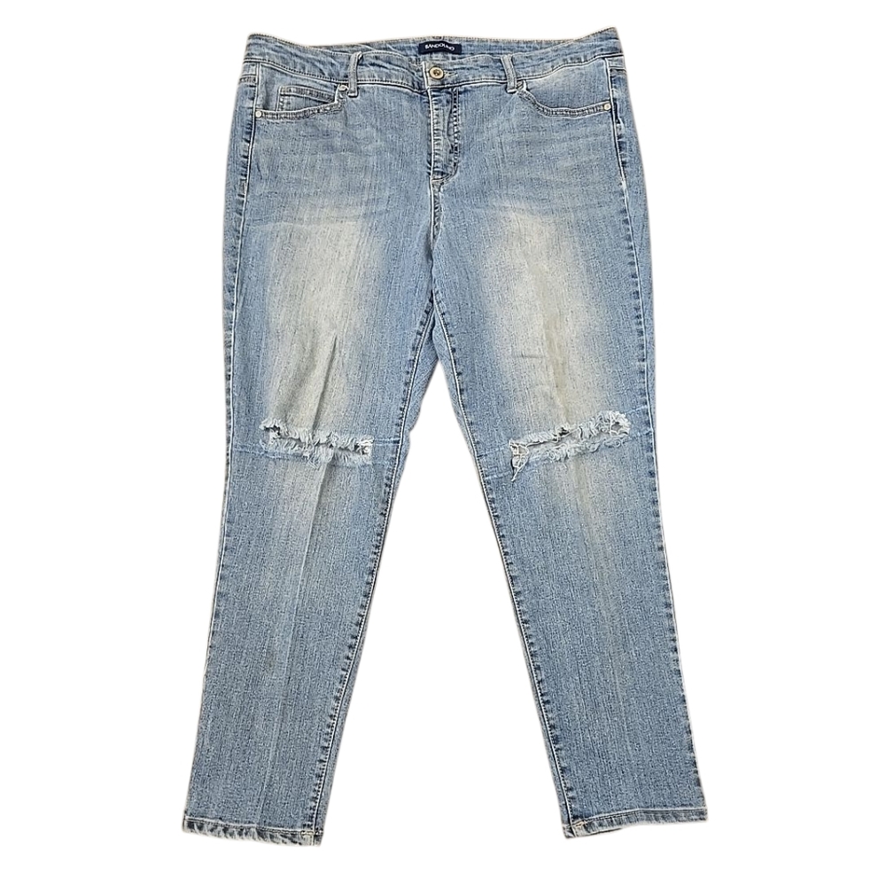 Bandolino Womens Blue Jeans Size 16W Classic Fit Plus Size Denim Pants